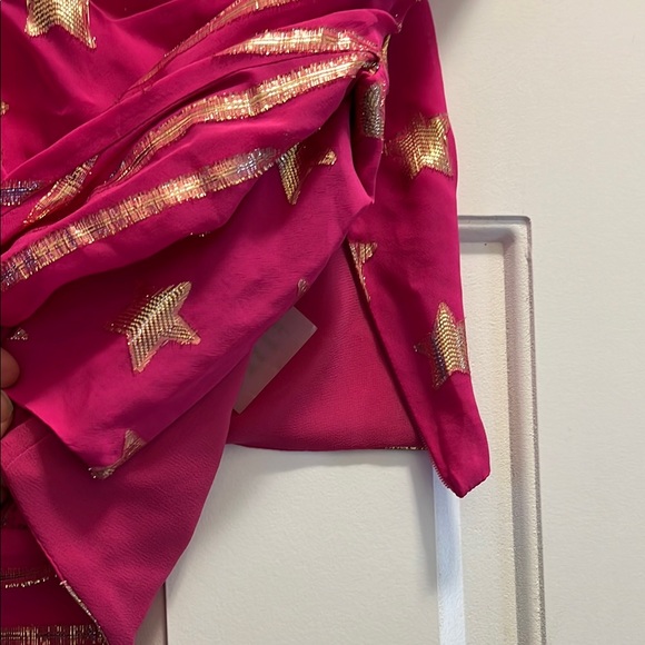 Love Shack Fancy- Blaze Top- Very Berry Pink and Gold Barbiecore - Picture 8 of 9